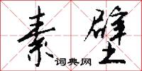 素壁怎么写好看