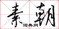 素朝怎么写好看