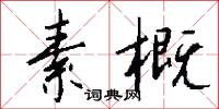素概怎么写好看