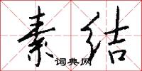 素结怎么写好看