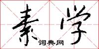 素学怎么写好看