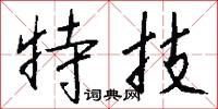 特技怎么写好看