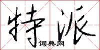 特派怎么写好看