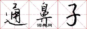 通鼻子怎么写好看