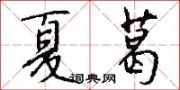 夏葛怎么写好看