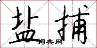 盐捕怎么写好看