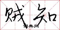 贼知怎么写好看