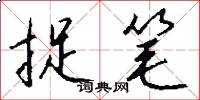 捉笔怎么写好看