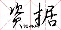 资据怎么写好看