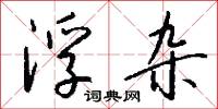 浮杂怎么写好看