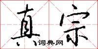 真宗怎么写好看