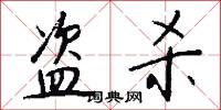 盗杀怎么写好看
