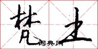 梵土怎么写好看