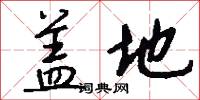 盖地怎么写好看