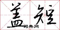 盖短怎么写好看