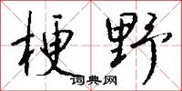 梗野怎么写好看