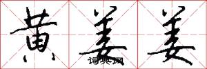 黄姜姜怎么写好看
