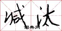 减汰怎么写好看