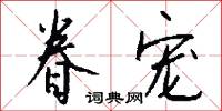 眷宠怎么写好看