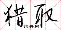 猎取怎么写好看