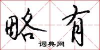 略有怎么写好看
