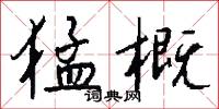 猛概怎么写好看