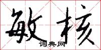 敏核怎么写好看
