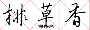排草香怎么写好看