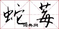 蛇莓怎么写好看