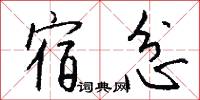 宿忿怎么写好看