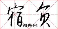 宿负怎么写好看