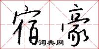 宿豪怎么写好看