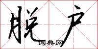 脱户怎么写好看
