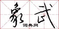 象武怎么写好看