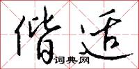 偕适怎么写好看