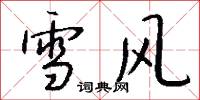 雪风怎么写好看
