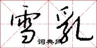 雪乳怎么写好看
