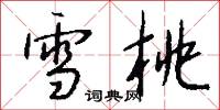 雪桃怎么写好看