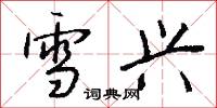 雪兴怎么写好看