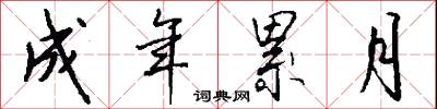 成年累月怎么写好看