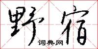 野宿怎么写好看