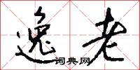 逸老怎么写好看