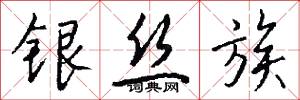 银丝族怎么写好看