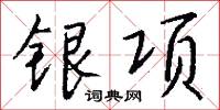 银项怎么写好看