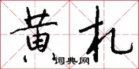 黄札怎么写好看