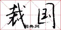 裁国怎么写好看