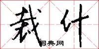 裁什怎么写好看
