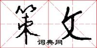 策文怎么写好看
