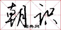 朝识怎么写好看