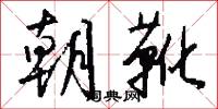 朝靴怎么写好看